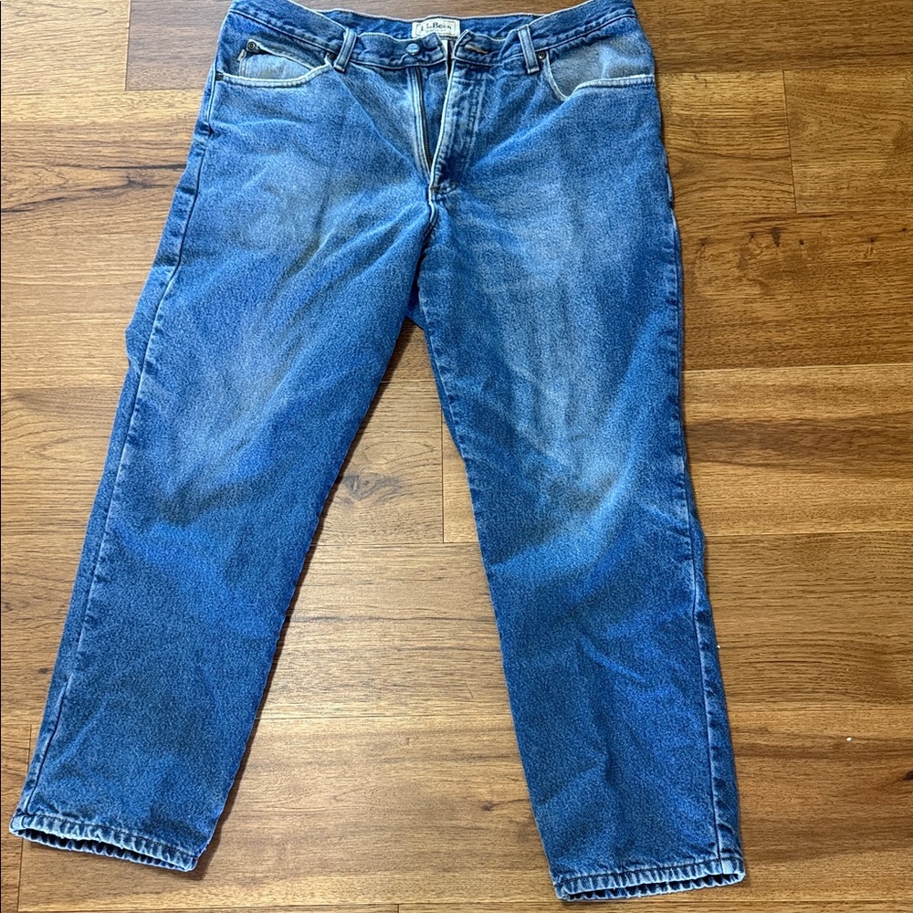 L.L. Bean Men's Blue Relaxed Straight Jeans